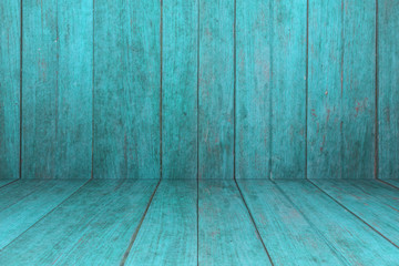 Old blue wooden interior texture background