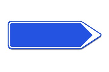 Panneau de signalisation bleu bord blanc