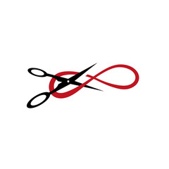 Scissors cutting infinity