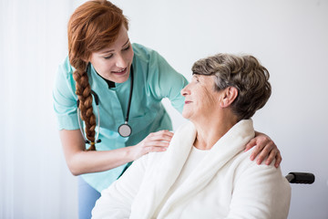 Doctor and elderly woman