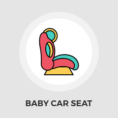 Child Car Seat Flat Icon