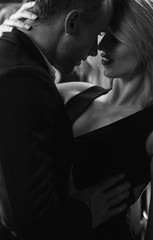 Man touching female body