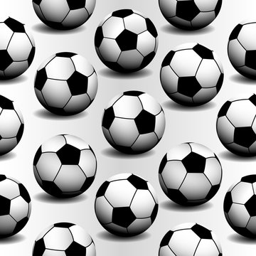 Seamless Background with soccer balls.