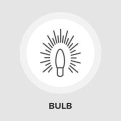 Bulb flat icon.