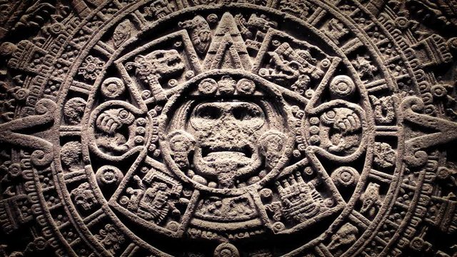 Mayan Stone Seal With Dust Floating Around