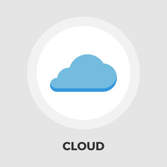 Cloud computing flat icon