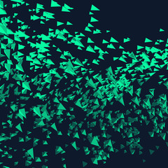 Abstract Dynamic Background. Array with Dynamic Emitted Particles. Science and Connection Concept. Vector Illustration.