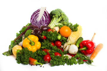 Vegetables isolated.