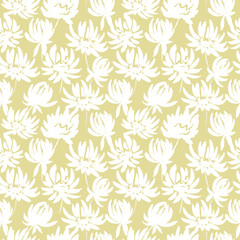 silhouettes of flowers seamless vector pattern. floral background for your design