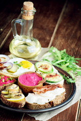 Tasty tapas on the table