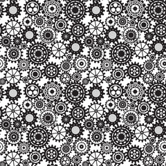 Abstract vector cogs - seamless gears on white background