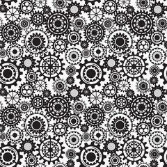 Abstract vector cogs - seamless gears on white background
