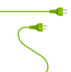 Grüner Stromstecker