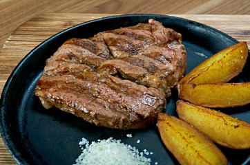  beef steak and vegetables