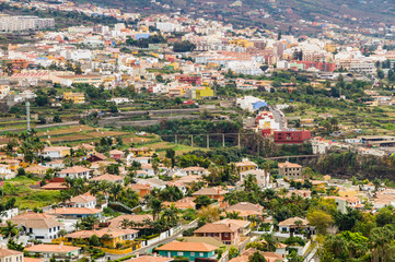 Fototapeta na wymiar La Orotava town overlook, Tenerife, Spain