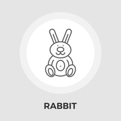 Rabbit toy vector flat icon