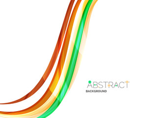 Geometric abstract background, swirl colorful lines