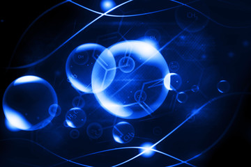 Technology background: chemical formulas