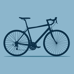 Vector illustration of a cruiser bicycle made in flat style. Vec