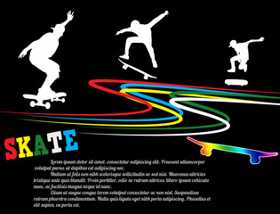 Skateboarding poster background