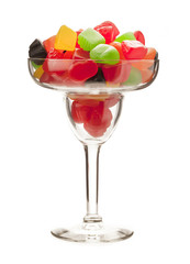 glass of gummies