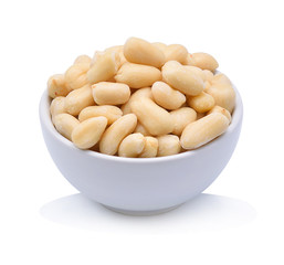 peanuts on white background