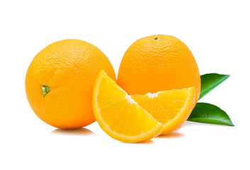 Orange fruit isolated on white background