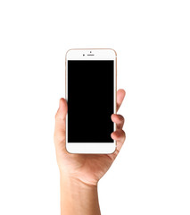 Touch screen smartphone in hand..