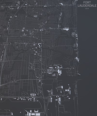 Mappa di Fort Lauderdale, vista satellitare, Florida, Stati Uniti
