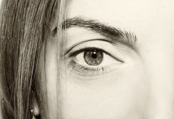 Fototapeta premium Beautiful insightful look vintage eyes