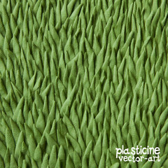 Plasticine grass, vector background, close up.