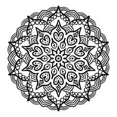 Black Mandala for Coloring