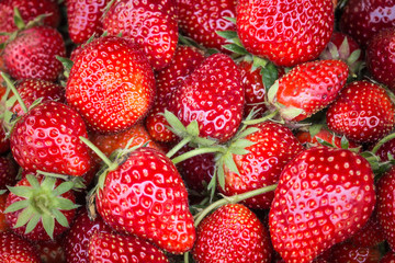Pile of strawberry can you for food background