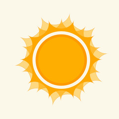 Vector sun circle frame. Sunny shape flame.