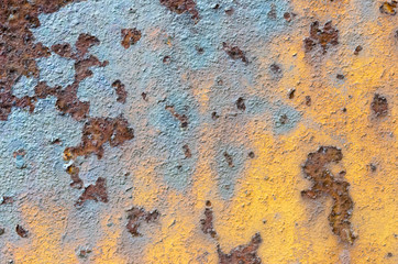 Brown rusted metal.