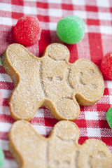 cropped image of gingerbread cookies.