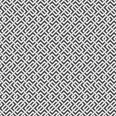 Abstract seamless pattern of intersecting lines. Swatch of white lines on a black background.