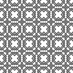 Abstract seamless pattern of intersecting lines. Swatch of black lines on a white background.