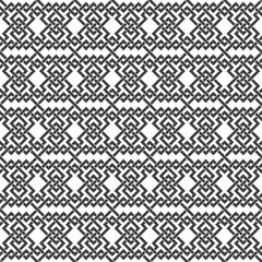 Abstract seamless pattern of intersecting lines. Swatch of black lines on a white background.