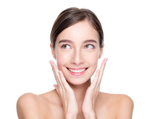 Beautiful young woman with perfect skin