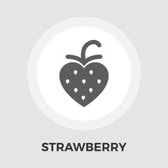 Strawberry vector flat icon