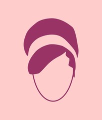 Woman silhouette. Retro style