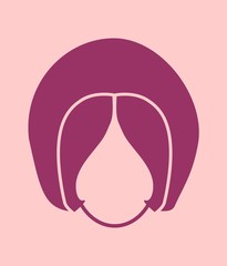 Woman silhouette. Retro style