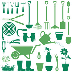 Gardening related vector icons 2