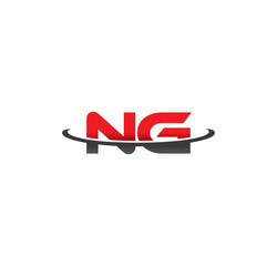 ng alphabet with swoosh grey and red
