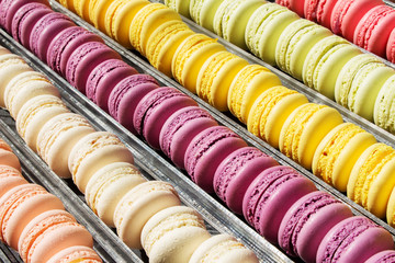 Set of french cookies macaroons