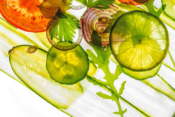 art background from sliced vegetable © Vera Kuttelvaserova