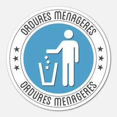 Logo ordures ménagères.