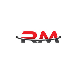 rm alphabet with swoosh grey and red