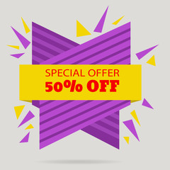 Discount bannert tag Special offer Sale  Offer eps 10 vector ill